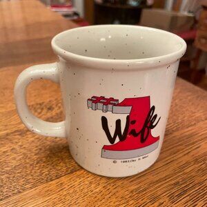 Vintage #1 Wife Coffee Cup Mug by Clay in Mind